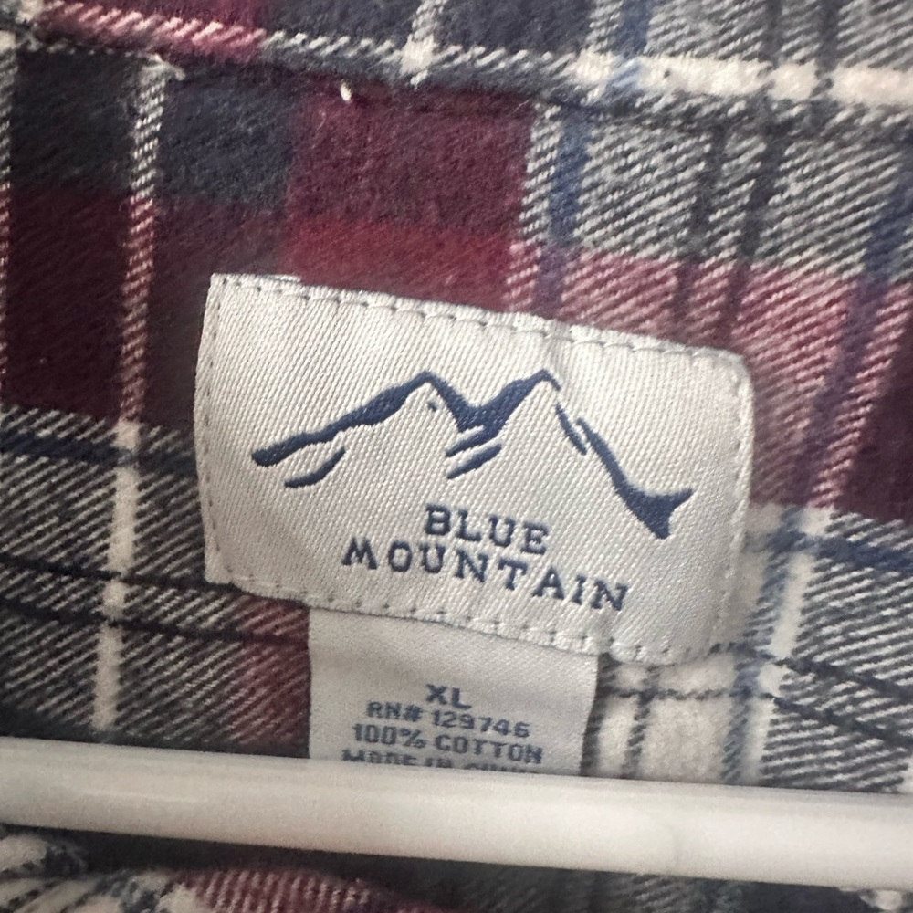 Blue Mountain Plaid Flannel Shirt - Red, Navy, White